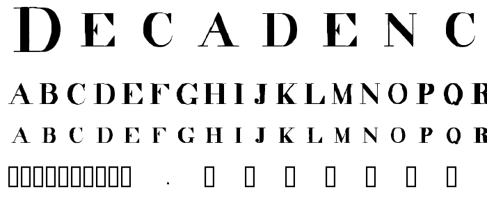 decadence in the dark font